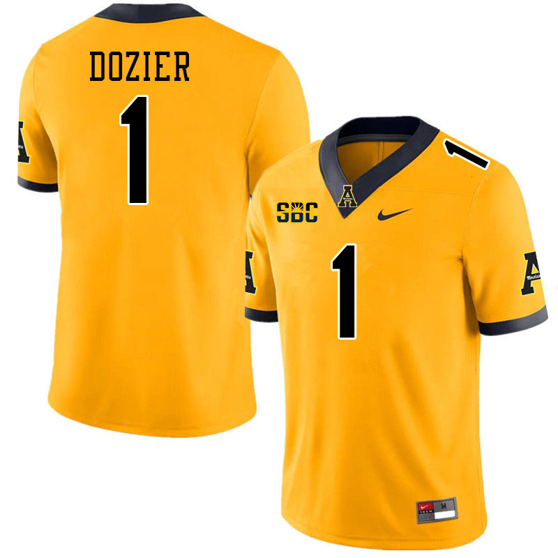 Appalachian State Mountaineers #1 Davion Dozier College Football Jerseys Stitched-Gold Appalachian State Mountaineers #1 Davion Dozier College Football Jerseys Stitched-Gold